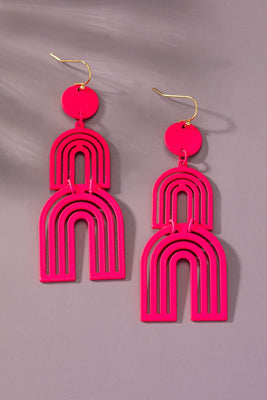 Cutout Metal Arch Drop Earrings featured image
