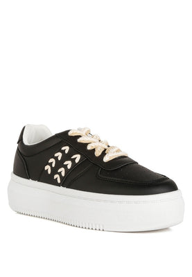 Monigue Faux Leathe Detail Sneakers featured image