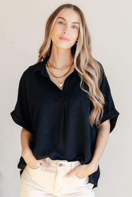 Betti Dolman Sleeve Top in Black featured image