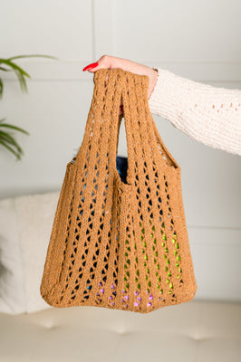 Girls Day Open Weave Bag in Tan featured image